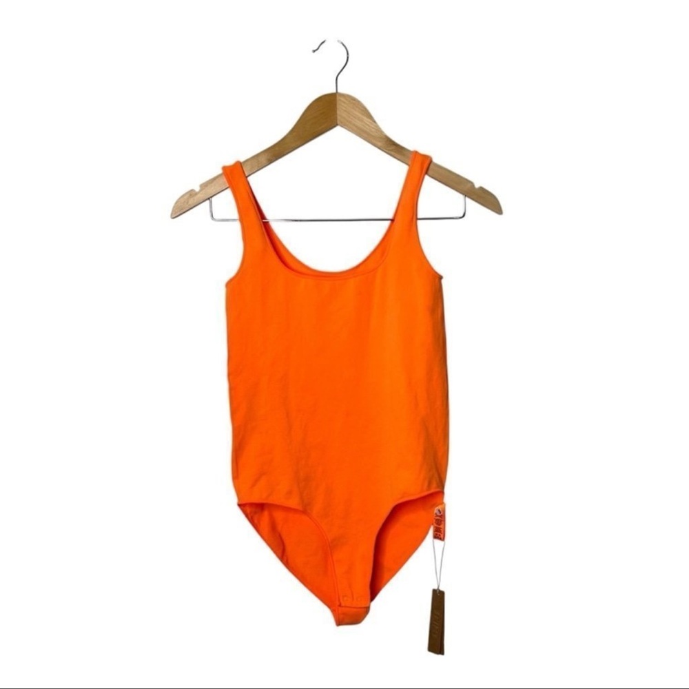 SKIMS Neon Highlighter Orange Bodysuit